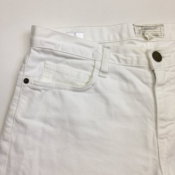 CURRENT ELLIOTT Sugar Wash The Boyfriend Roll Short Cuffed Raw Hem Denim Shorts - Picture 6 of 15